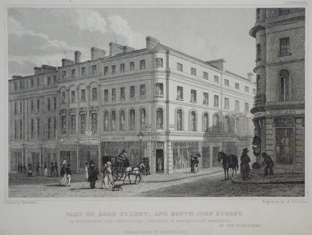 Print - Part of Lord Street, and South John Street. - Winkles
